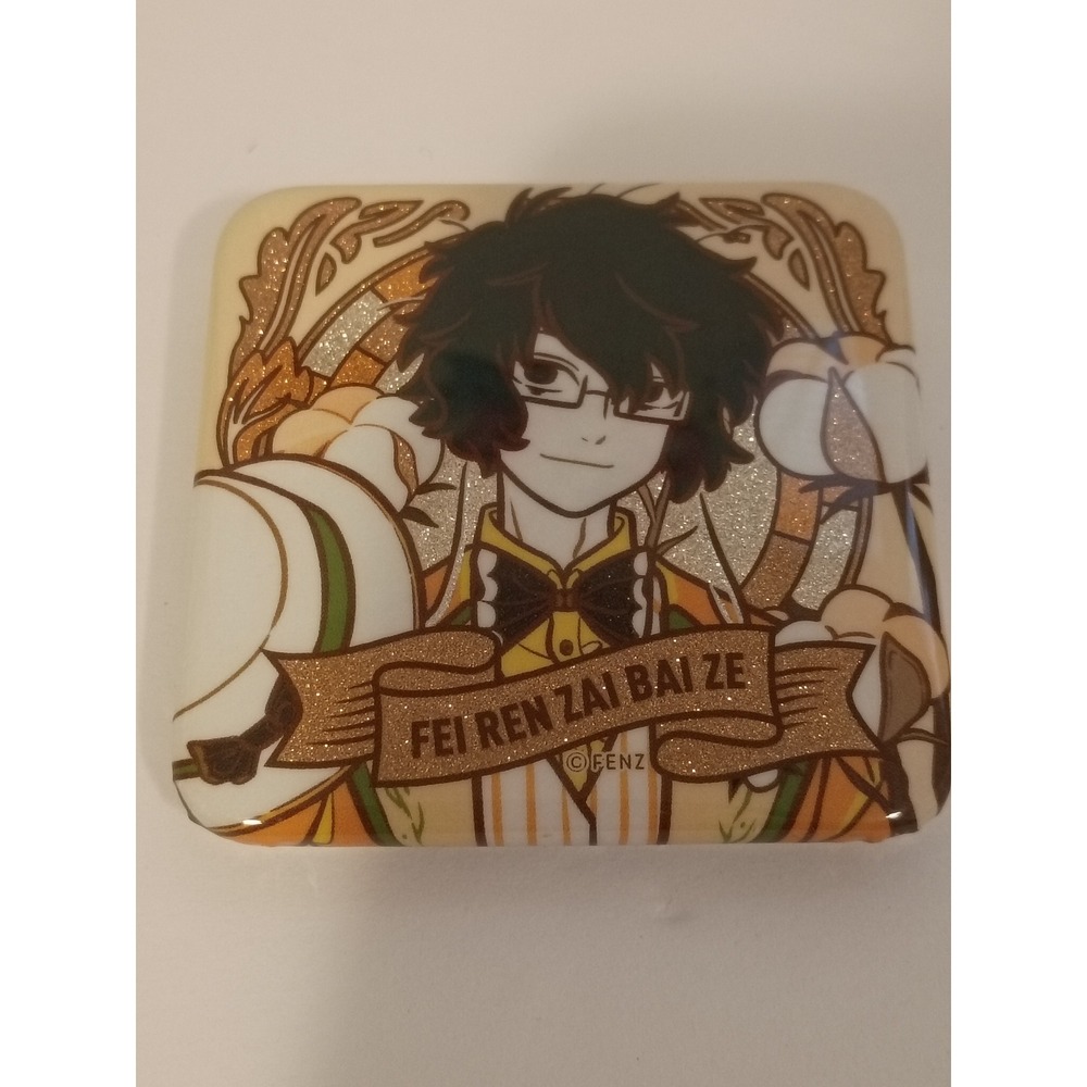 Fei Ren Zai Bai Ze Square Pin Badge Anime Character Glitter Detail FENZ